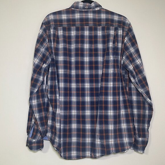 Men's Large American Eagle Blue Plaid Long Sleeve Button Down Shirt - Picture 6 of 6